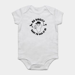 No Diggity Bout To Bag It Up Boy Ghost Boy Halloween Baby Bodysuit